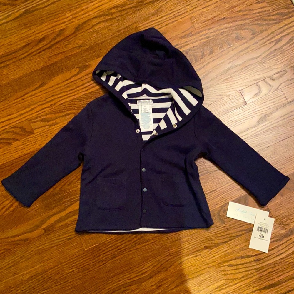 Ralph Lauren reversible hooded cardigan - boys 12 months